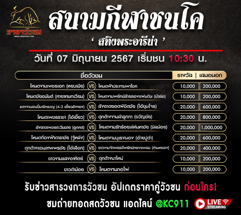 โปรแกรมวัวชน04-6-67