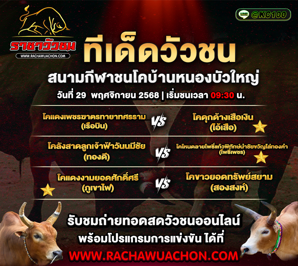 ทีเด็ดวัวชน 29-11-2568